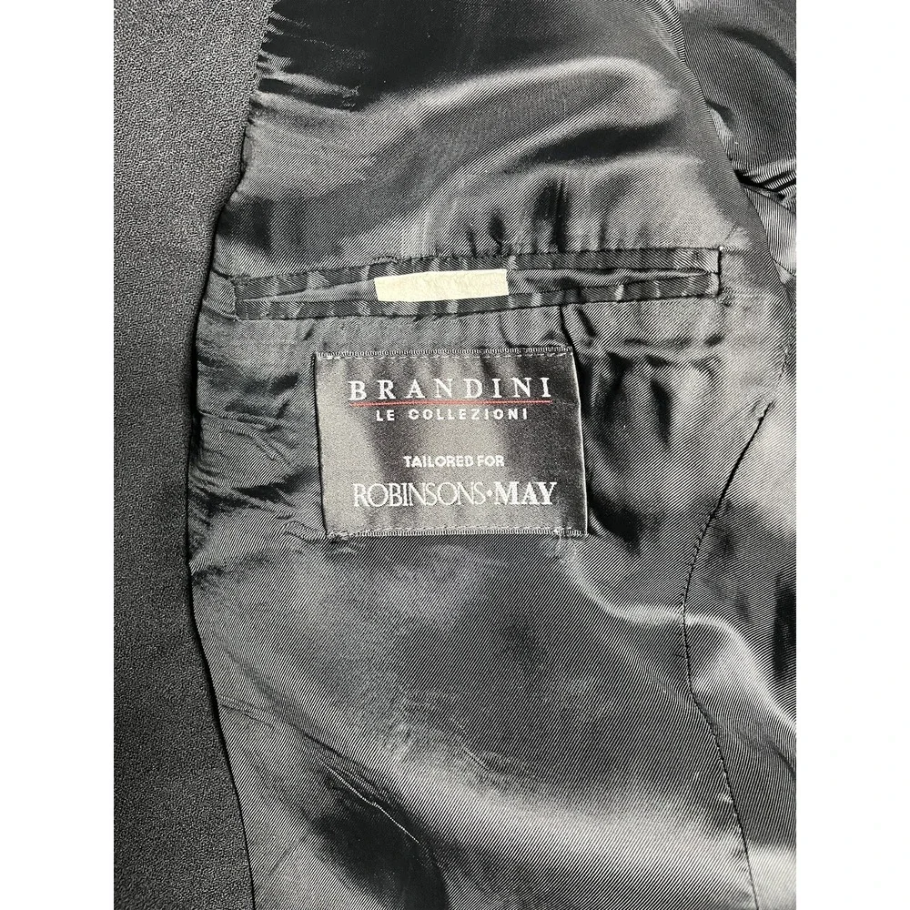 Brandini‎ Sport Coat Jacket Black 3 Button Mens - Size 42R